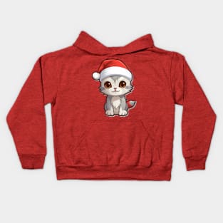 Cute Xmas Cat Kids Hoodie